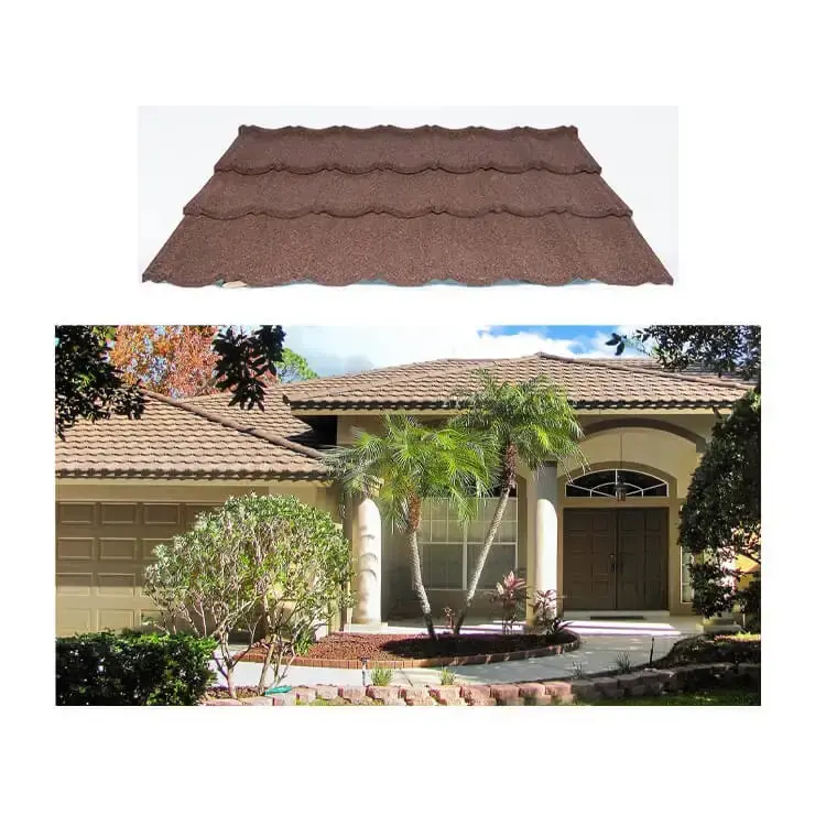 공장 스톤 컬러 코팅 지붕 타일 금속 지붕 지붕 지붕 재료 타일 아연 도금 지붕 시트 하이 퀄리티 저렴한 가격