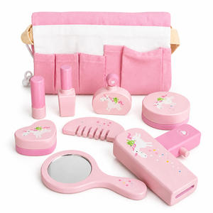 Ensemble de maquillage en bois personnalisé pour enfants, <span class=keywords><strong>jouet</strong></span> de jeu de rôle <span class=keywords><strong>licorne</strong></span>, conception personnalisée OEM ODM - Product Image 1