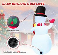 Bonhomme de neige gonflable de 1,5 m pour extérieur, jardin et cour, avec lumières LED rotatives à 360°, pour les fêtes d'hiver et Noël