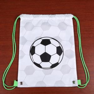 Promotional Cinch Large Polyester Foldable Waterproof Portable <b>Drawstring</b> <b>Backpack</b> for Sports Gym Swimming Beach - Product Image 3