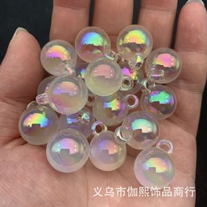ลูกปัดเจลลี่เรืองแสงสีรุ้ง 16 มม. พลาสติกเรซิ่นสำหรับทำพวงกุญแจ DIY สายคล้องโทรศัพท์ ของตกแต่งรถยนต์ ลายท้องฟ้าเต็มดาว - Product Image 3