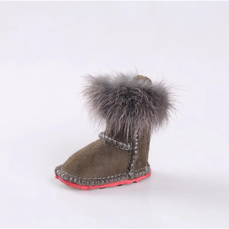 M220 New mini frosted fur mink fur snow boots pendant bag pendant fashion accessories small shoes key chain