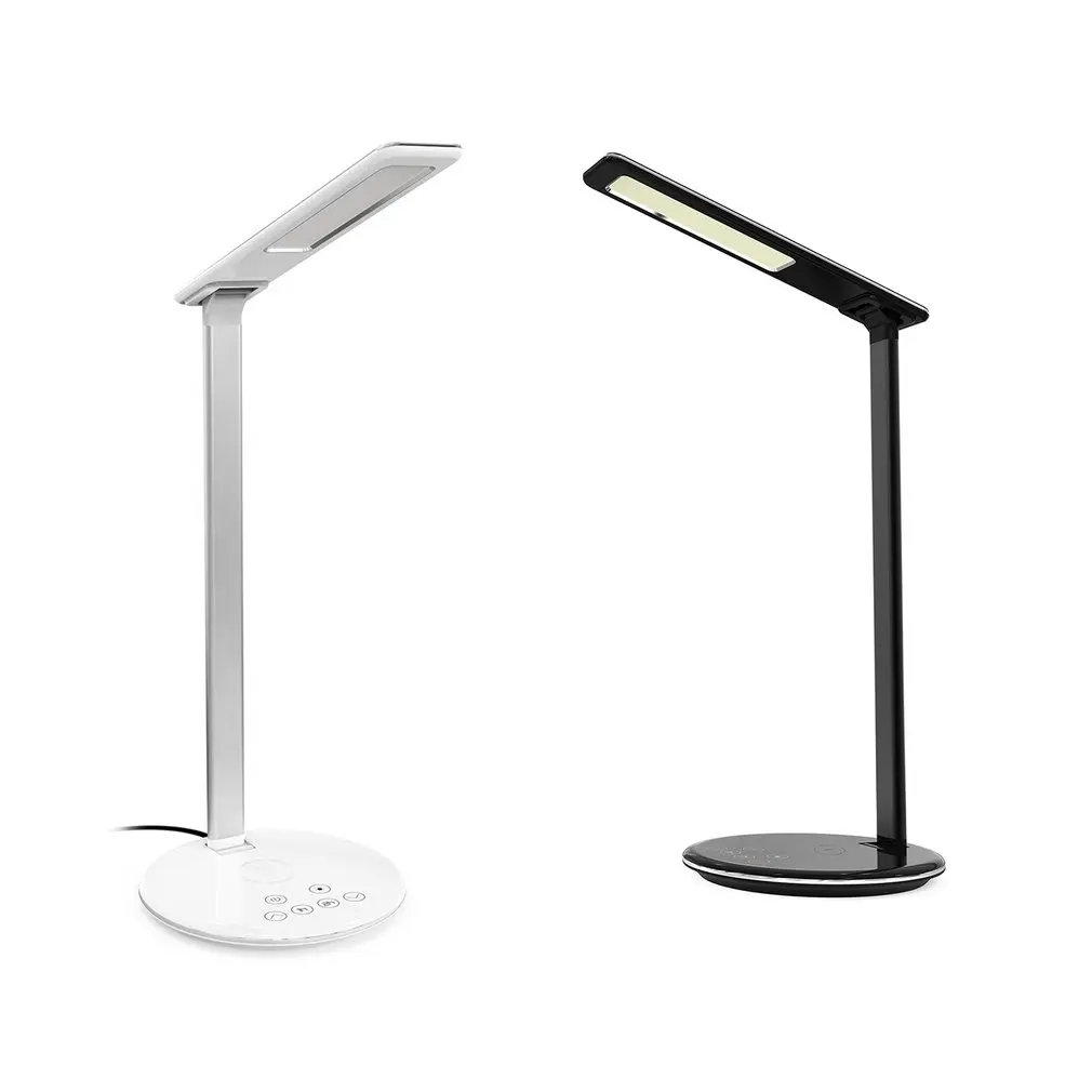 Cargador inalámbrico plegable de moda lámpara Led de escritorio de mesa con 4 colores de iluminación 5 niveles de brillo y temporizador de apagado