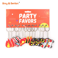 Pompier Porte-clés Pompier Porte-clés Sac Pendentif Suspendu Pompier Cadeau Porte-clés Souvenir Cadeaux Goodie Sac Stuffers Cadeaux