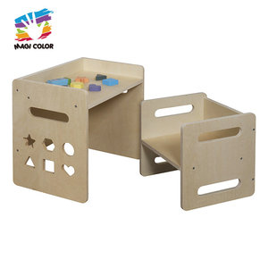 Juego de mesa y silla pequeña de <span class=keywords><strong>madera</strong></span> Montessori moderna con <span class=keywords><strong>pizarra</strong></span> de actividades-Mesa de juego de dibujo para niños pequeños para sala de estar W08G509 - Product Image 2