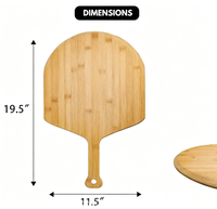 Pelle à pizza en bambou, spatule à pizza en bois, pelle à pizza avec manche, planche à pizza en bambou pour four, plateau de service pour pizza