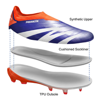 Chaussures de football et de futsal pour hommes, personnalisables par le fournisseur, à prix abordable, avec tige en similicuir synthétique et semelle extérieure en caoutchouc, pour l'entraînement