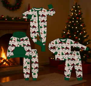 Conjunto Personalizado de Pijama para Niños de Camión de Navidad con Sudadera y Pantalones Ropa para Niños Boutique Pijamas para Bebé Ropa Infantil para Hermanos - Product Image 2