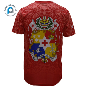 Kaus pria kualitas Polinesia kustom Murni kaus latihan cepat kering sejuk grosir kaus pakaian aktif - Product Image 4
