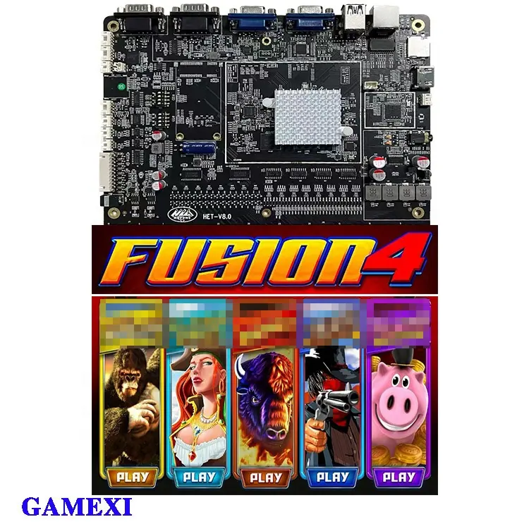 Venda quente Fusion 4 5 em 1 tabuleiro de jogo multijogo para máquina de jogos/tabuleiro de software de jogo Fire link/tabuleiro pcb de jogo Fire link Ultimate
