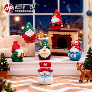 Dp <b>Christmas</b> Dwarf <b>Mini</b> Figures Resin Craft Decorations For Home Holiday Display - Product Image 3