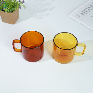 تخفيضات كبيرة أكواب زجاجية مصنوعة يدويًا من البورسليكات كوب عصير منزلية مستديرة الشكل كوب زجاجي بمقبض - Product Image 5