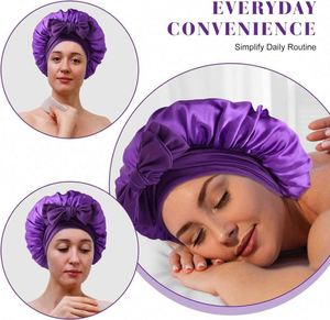 Gorro de Ducha Ajustable, Elástico, Impermeable y de Satén para Mujer, para Todas las Estaciones, Uso Adulto - Product Image 6
