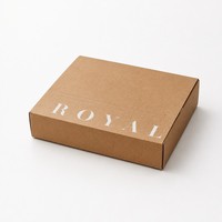 Boîte d'emballage en carton ondulé Kraft avec bande de déchirement, boîte d'expédition personnalisée imprimée