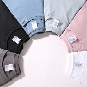 T-shirt à manches courtes pour homme de haute qualité, 100% coton, col rond, streetwear, 210 g/m², design uni décontracté et surdimensionné - Product Image 2