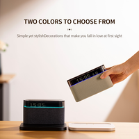 Accessoires audio pour la maison, haut-parleur Bluetooth 4 en 1 avec chargeur sans fil, réveil, lampe chaude et colorée et support de téléphone