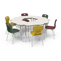 Escritorio Escolar Trapezoidal para Estudiantes, Muebles Escolares, Escritorio Ajustable en Altura para Primaria, Escritorio Infantil con Espacio para Libros y Caja de Almacenamiento