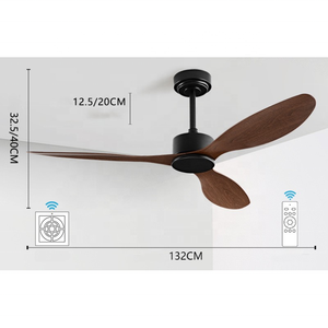 พัดลมเพดานไฟฟ้าขนาด 52 นิ้ว ใบพัดพลาสติก พร้อมรีโมทคอนโทรล มอเตอร์ดีซี <span class=keywords><strong>ราคา</strong></span>ถูก สำหรับระบายความร้อนและตกแต่งบ้าน - Product Image 2