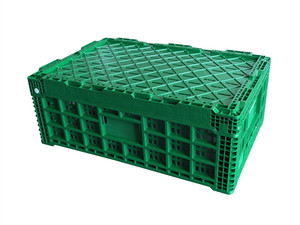 Nhà Máy đục ráp ráp Rau Crate giá rẻ Nhựa <span class=keywords><strong>container</strong></span> nhựa có thể gập lại vận chuyển Crate - Product Image 3