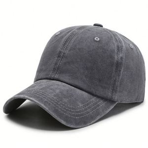 Casquette de baseball en coton lavé avec broderie personnalisée, casquette ajustable en coton, casquette unie pour homme et femme, cadeau promotionnel - Product Image 1