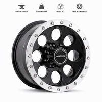 Jantes Beadlock forgées noir brillant à 8 trous, 17-22 pouces, 6061-T6, jantes tout-terrain simulées, 6x5.5 8x170 pour Bronco Ram TRX F-150