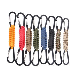 Gancho Doble Metálico Tipo D <span class=keywords><strong>para</strong></span> Colgar Llaveros Tejidos a Mano, Cordón de Paracord <span class=keywords><strong>para</strong></span> Senderismo y Supervivencia al Aire Libre - Product Image 1
