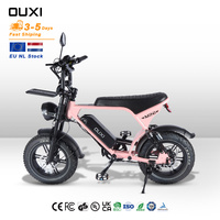 Vélo de montagne électrique OUXI Mini 250W 36V 10.4AH, double suspension, frein à disque hydraulique, Fat Bike V8, entrepôt UE, pour adolescents