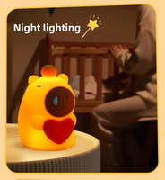 Lampe de nuit LED pour chambre d'enfant, avec lumière chaude à intensité variable, motif capybara mignon, cadeau pour bébé, enfant, jouet, lampe de chevet, anime, nurserie