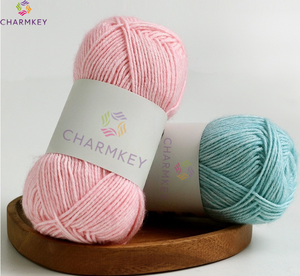 Bufanda de tejer a mano DIY, almohada, hilo de tejer suave, 78% algodón, 22%, hilo cubierto de aire mezclado Acrílico - Product Image 2