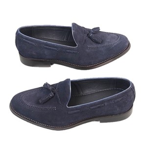 Mocasines de gamuza para hombre, con punta redonda, con borlas, forro de cuero genuino, suela de goma, transpirables, para todas las estaciones, zapatos casuales. - Product Image 5