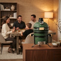 Mini barbecue en céramique moderne de 4,5 pouces, ornement décoratif de table, cadeau personnalisé, vente en gros, fumoir à charbon de bois pour camping en extérieur