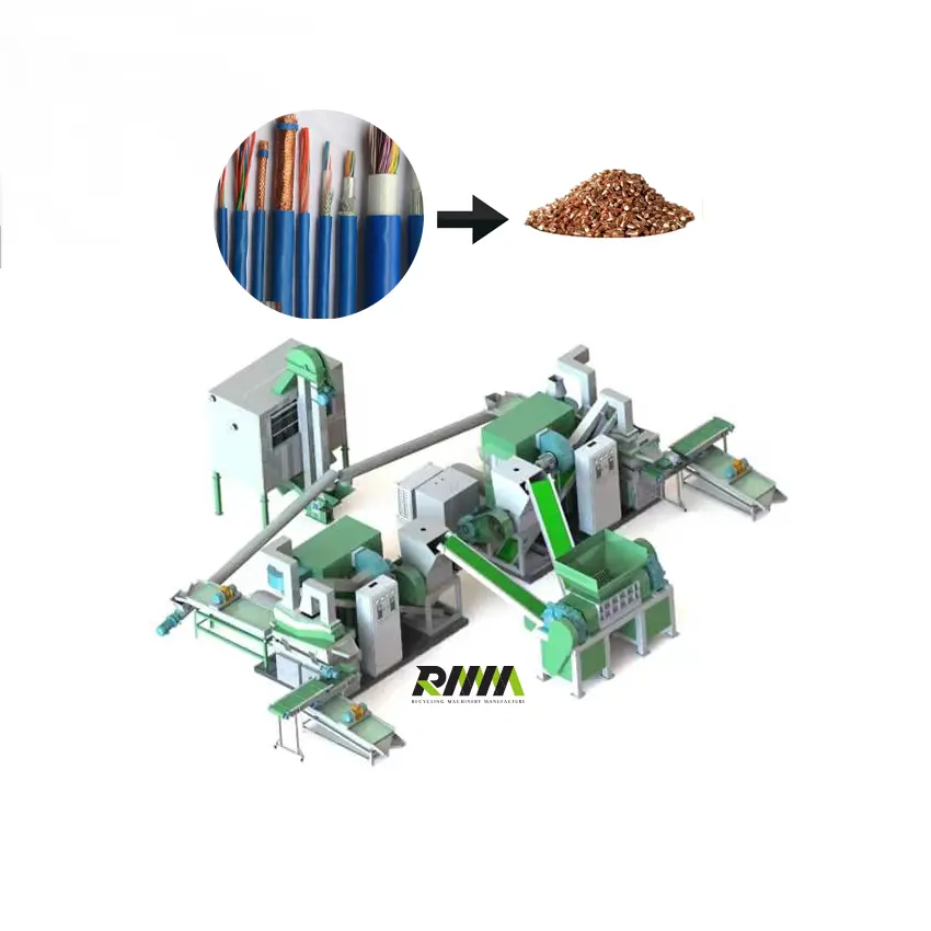 Cáp điện dây đồng tái chế máy/cáp đồng tái chế máy Cáp granulator trong bán