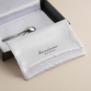 PandaSew Custom Logo Luxury Jewelry Packaging Bag White Satin Envelope Style Jewelry Pouch
