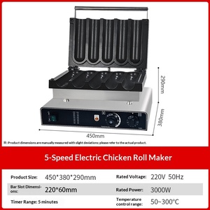 เครื่องทำโรลไก่ขนาดเล็กแบบใหม่ เครื่องทำสโคนเค้กแบบดิจิตอล เตาอบไฟฟ้าเชิงพาณิชย์แบบห้าช่อง สำหรับอุตสาหกรรมอาหารยอดนิยม - Product Image 6