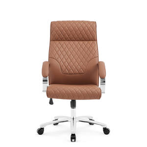 Chaise <span class=keywords><strong>de</strong></span> bureau en cuir <span class=keywords><strong>de</strong></span> personnel brun <span class=keywords><strong>de</strong></span> meubles commerciaux avec des roulettes tournantes sillas <span class=keywords><strong>de</strong></span> oficina - Product Image 3