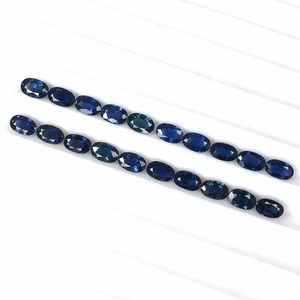 Haute qualité 100% saphir bleu naturel chauffé 3x5mm coupe ovale bleu profond meilleur prix pierre précieuse en vrac pour la fabrication de bijoux - Product Image 1