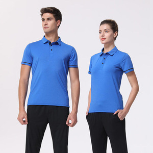Logo personnalisé, élasthanne tricoté respirant pour chemise, couleur unie, manches courtes, chemise de sport, golf, broderie, impression, unisexe - Product Image 6