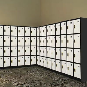 Armoires <span class=keywords><strong>de</strong></span> rangement en acier à 9 portes, résistantes à l'humidité, avec <span class=keywords><strong>barre</strong></span> <span class=keywords><strong>de</strong></span> suspension pré-assemblée, pour écoles, bureaux, gymnases et exercices, vente en gros - Product Image 6