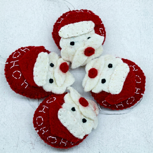 Wholesale Felt <b>Mini</b> Santa Head Ornament Handmade <b>Christmas</b> <b>Tree</b> Hanging Decor Claus Face Pendant Holiday Party Gift Set - Product Image 1