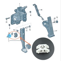 Clip de pédale de frein 1J0721169 1K0721169 pour Volkswagen Skoda Audi, fixation de pédale de frein, pièces de rechange automobiles