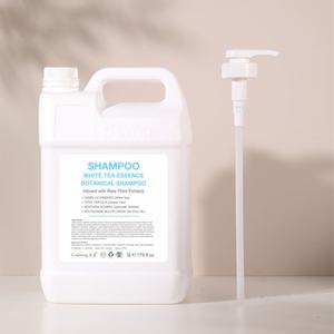 GlobeLink – Lot de produits hôteliers haute capacité 5L, parfum thé blanc : Lait corporel hydratant, shampoing et gel douche - Product Image 2