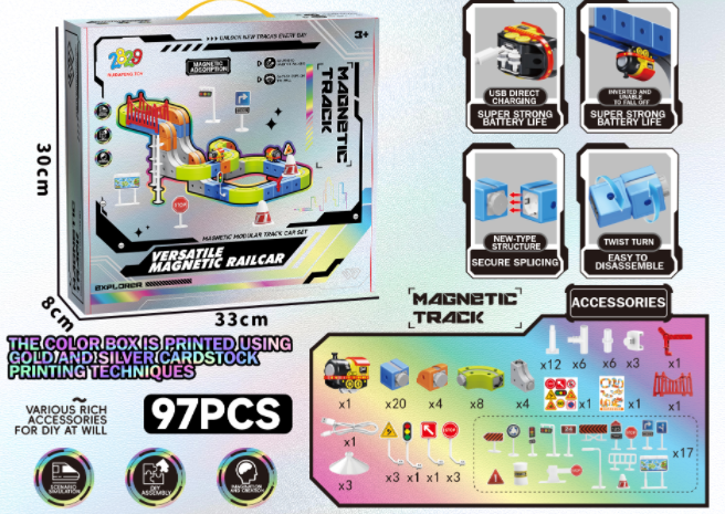 Magnetic magic track cube-97 pcs