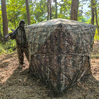 Tente de camping camouflage verte à vision unidirectionnelle à 270 degrés, ouverture rapide, pour la chasse, l'observation des oiseaux, le camping sauvage en plein air