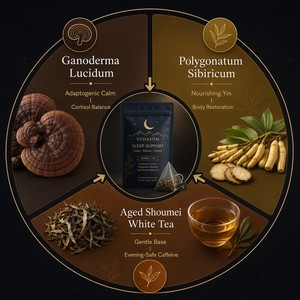 Thé Blanc Relaxant au Ganoderma Polygonatum Shoumei 5g20 – Infusion Apaisante du Soir – Mélange Bien-être Herbal Bio – Sachets <span class=keywords><strong>de</strong></span> Thé Marque MWTEA - Product Image 5