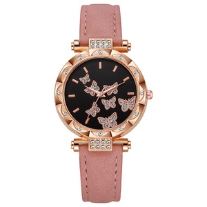 Hot-selling Leather Strap Ladies' <b>Watches</b> Wholesale: Personalized and Fashionable butterfly Quartz <b>Watches</b> - Product Image 2
