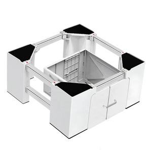 Chariot mobile réglable avec armoire de rangement en plastique pour réfrigérateur, machine à laver, utilisation en salle de bain, meubles - Product Image 1