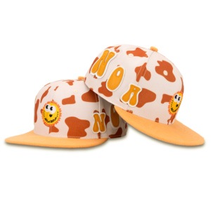 Casquette ajustée Tcap China personnalisée en tissu 100% acrylique avec logo en cuir brodé - Product Image 1