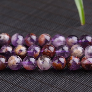 Perline di Cristallo Naturale Rotonde Super Seven Purple Phantom per Creazione di Gioielli, Bracciali, Collane, Fai da Te 6/8/10/12mm - Product Image 3