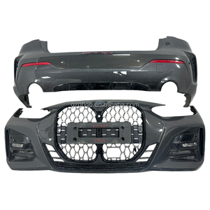 Adecuado para <span class=keywords><strong>BMW</strong></span> 4 Series G22/G23 <span class=keywords><strong>M</strong></span> <span class=keywords><strong>Sport</strong></span> Edition 2021-2024, rejilla de parachoques delantero y trasero, Accesorios Negros para coche - Product Image 1