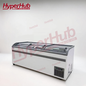 Siêu thị thương mại hiển thị tủ đông ngực hàng đầu mở cong trượt cửa kính đảo tủ đông - Product Image 6